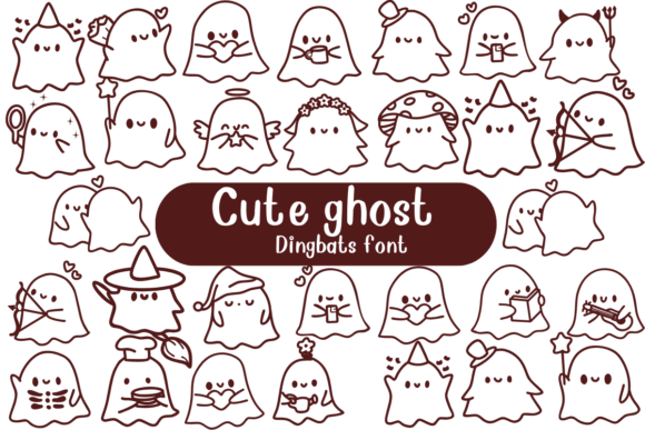 Cute Ghost Font: A Playful Twist for Spooky Season Designs