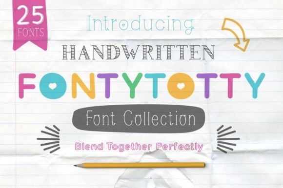 Fontytotty 25 Font Collection: Unlocking Creative Potential with Hand Drawn Fonts