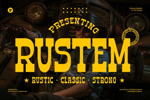 Rustem Font: Bold Western Typography for Modern Brands